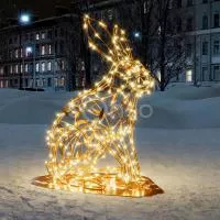 Новогодняя фигура для улицы «Заяц» - OL 323