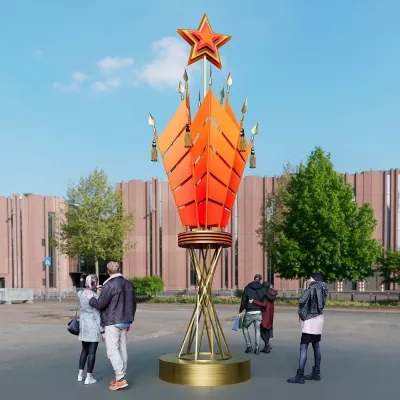 Памятная фотозона «Флаги Победы»